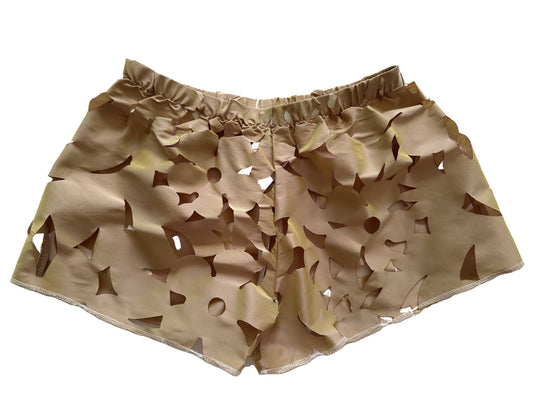 Short verde kaki transparente para heels vista trasera