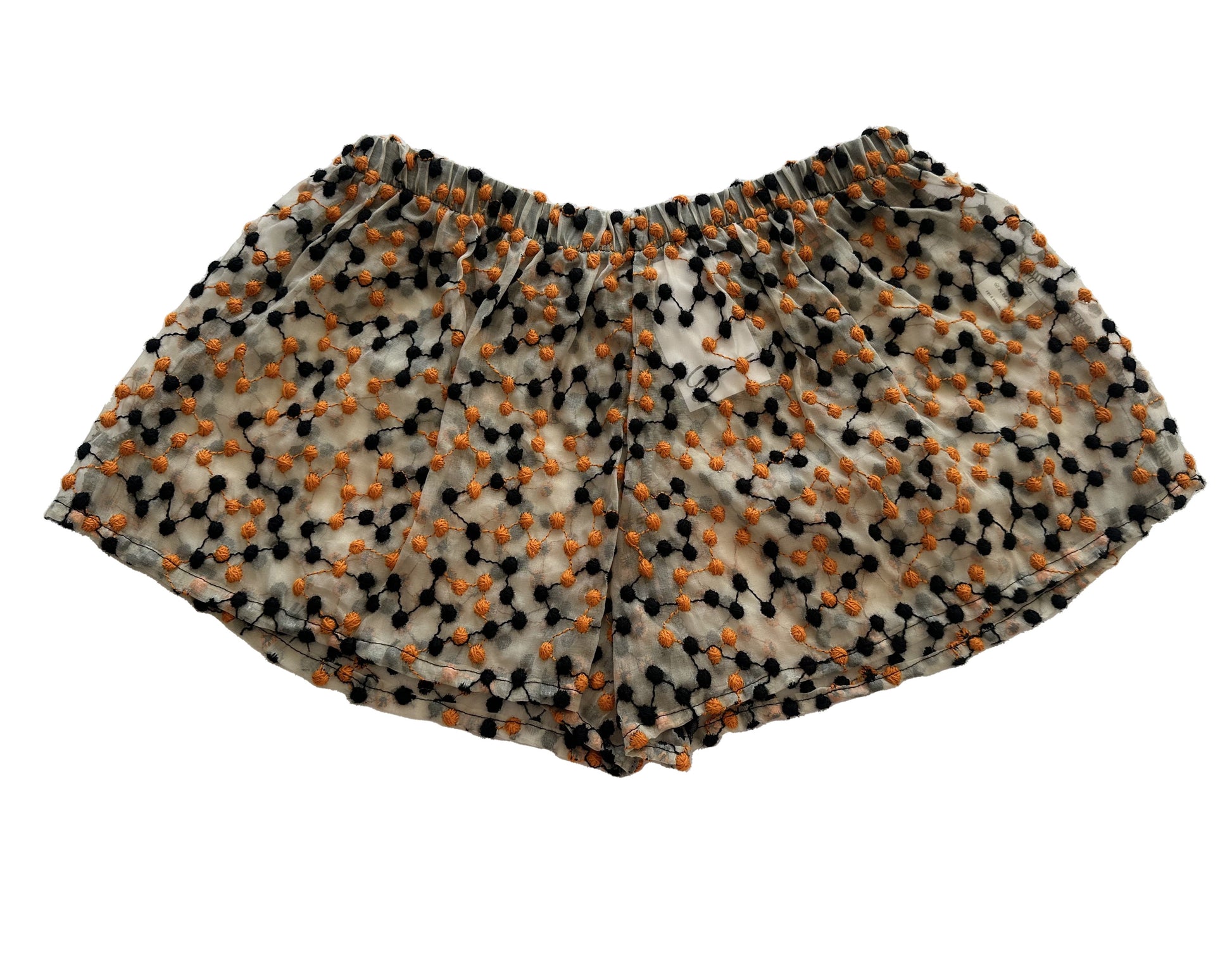 Short organza bordado puntitos vista trasera