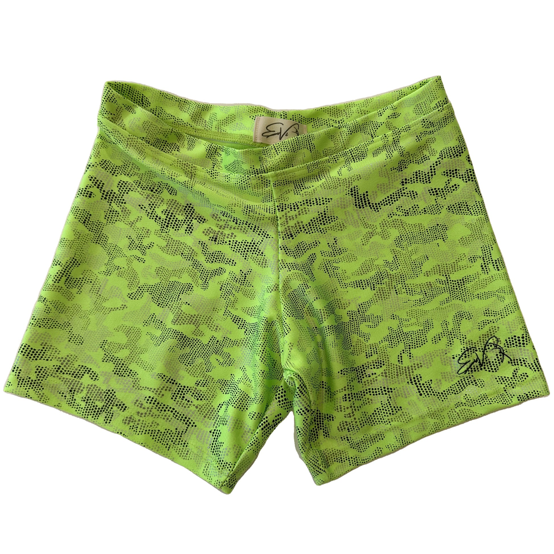 Culotte de lycra con estampado camuflaje verde pistacho Evvi vista frontal