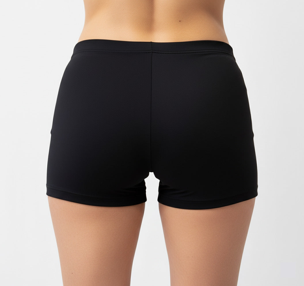 Culotte básico de lycra negra para heels Evvi vista trasera