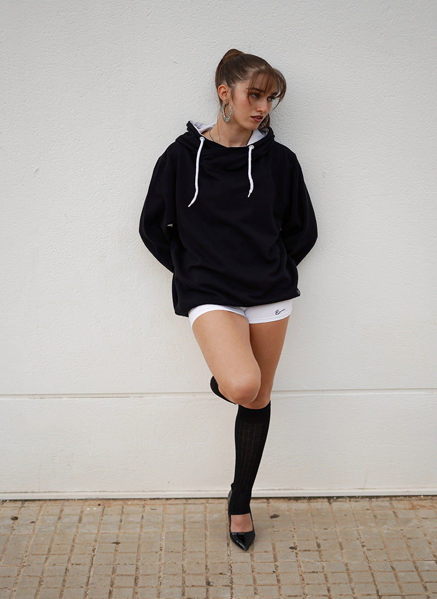 Culotte lycra blanco liso modelo frontal