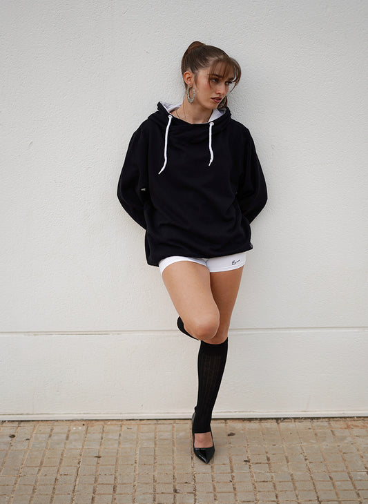 Culotte lycra blanco liso modelo frontal